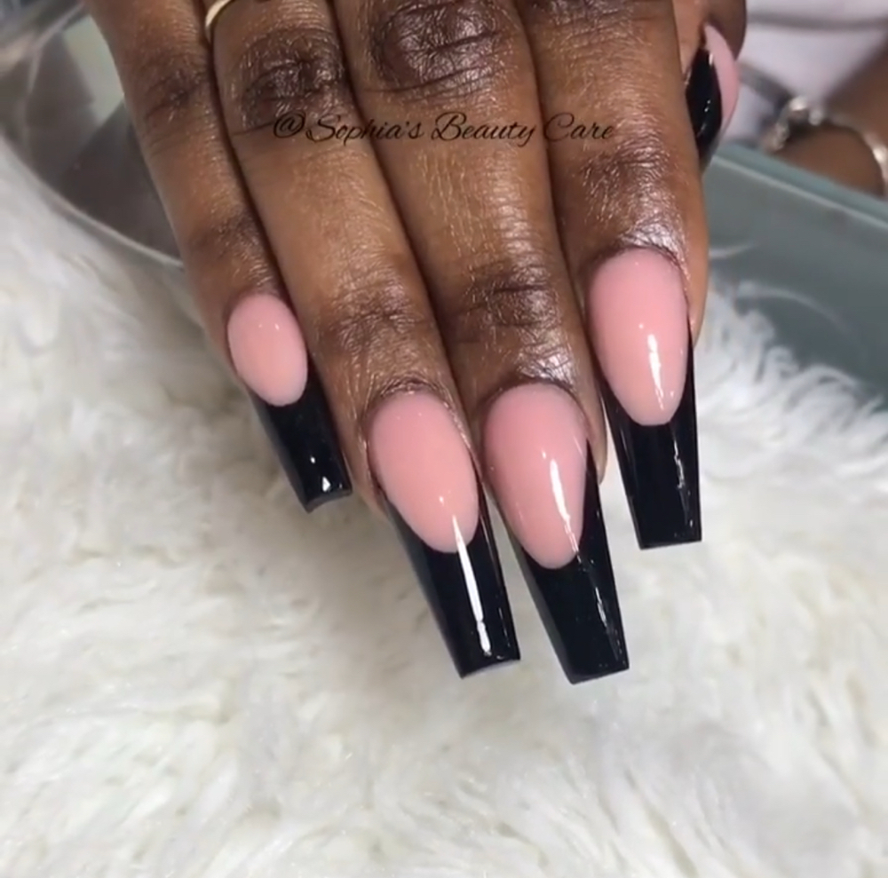 Reverse French Nail Design