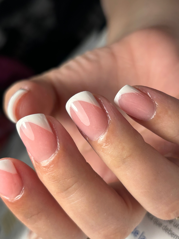 Small French Acrylic Nails at Michelle Carrasquillo in Springfield, MA