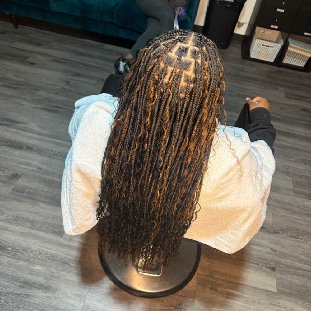 Small Human Boho Braids at Touched By Titi in Round Rock, TX