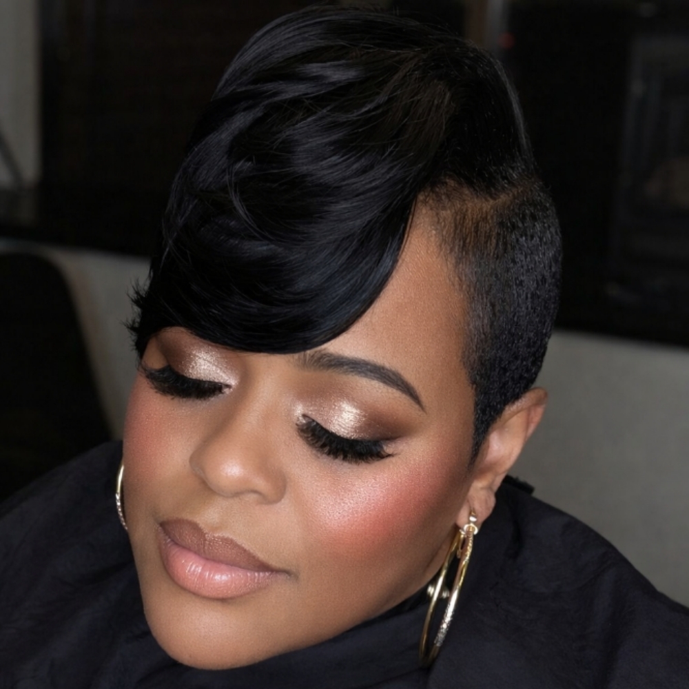 Sew-in Fringe/ Bang at Encisions Pro Hair Designs LLC in Madison Heights, MI