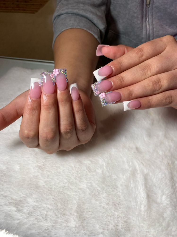 Bling French at NailsbyAlani in Marion, IN