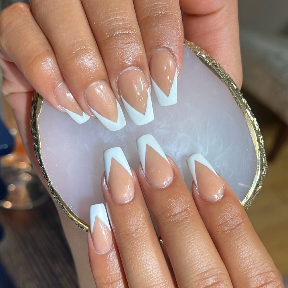 Acrylic French Tip at Hair studio 212 in Salinas, CA