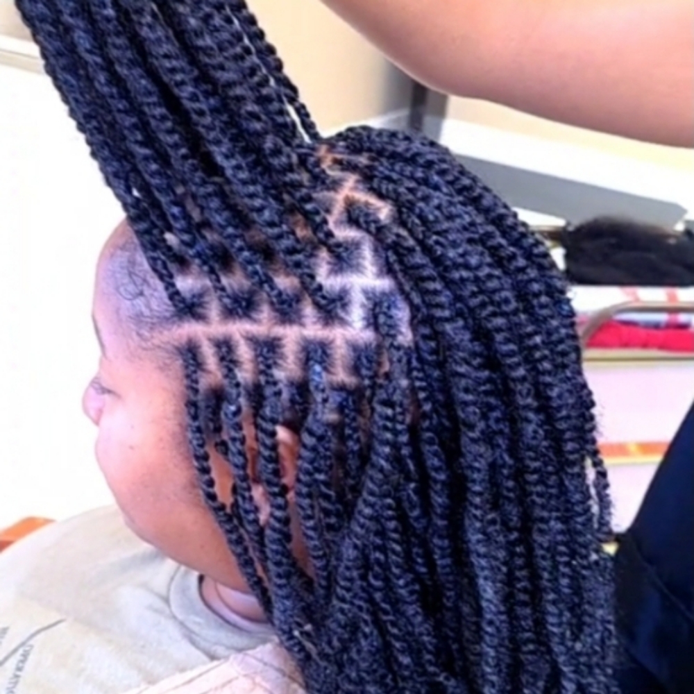 MINI TWIST WITH SYNTHETIC HAIR at Braids By Titi in Bowie, MD