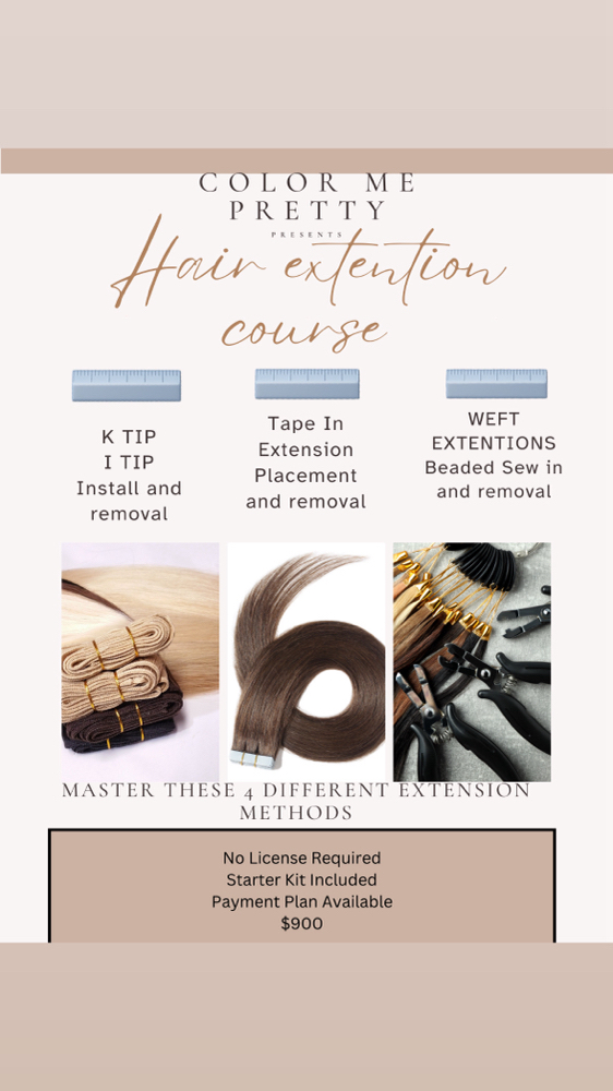 4 Method Hair Extention Course