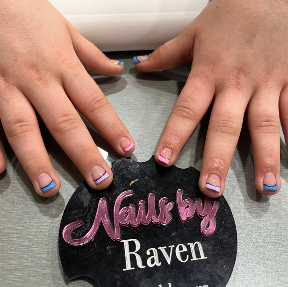 Kids Mani at Double R beauty bar in Sandusky, OH