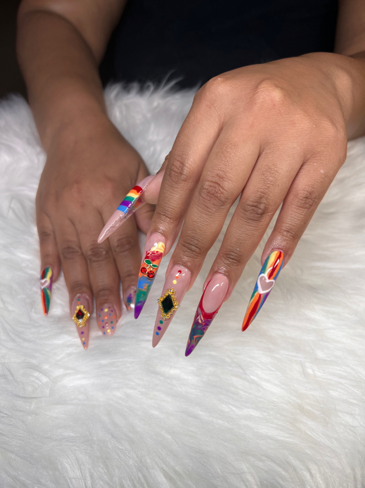 Xl Acrylic Full Set at Jazz It Up💜 in Shorewood, IL