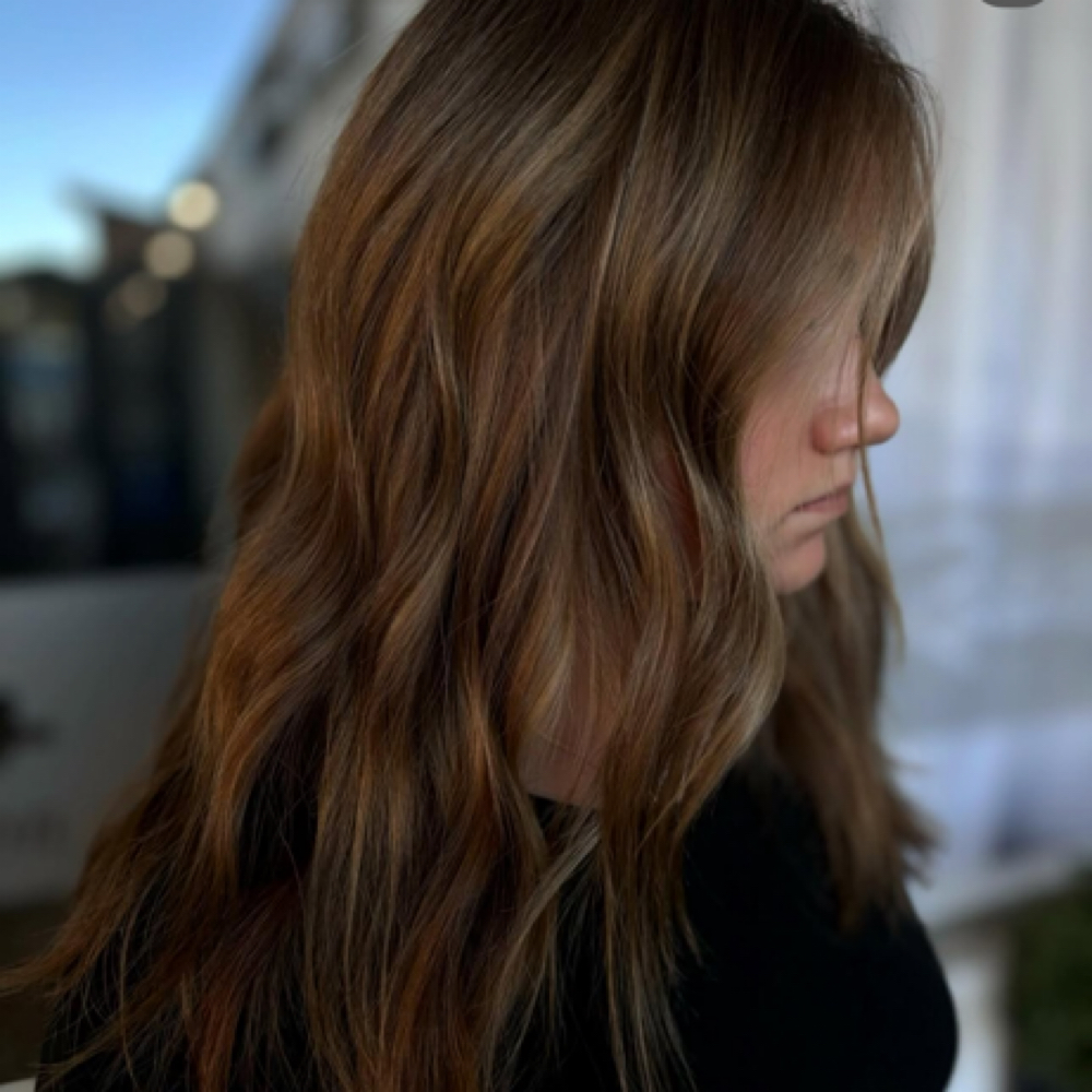 Shampoo + Blowout + Style at goldies hair studio in Simpsonville, SC