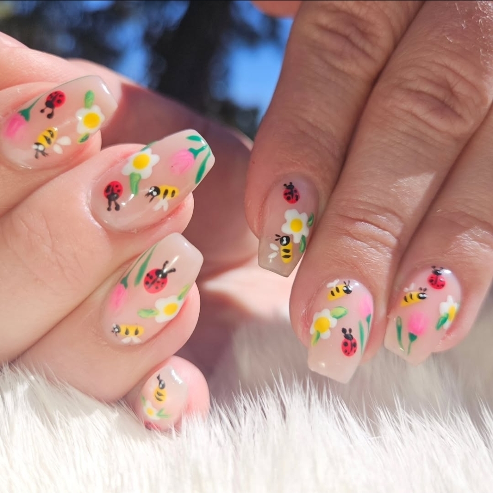 Structure Manicure With Art at RV Mobile Nails