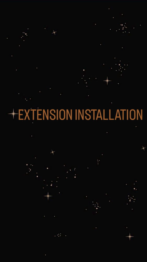 Extension installation