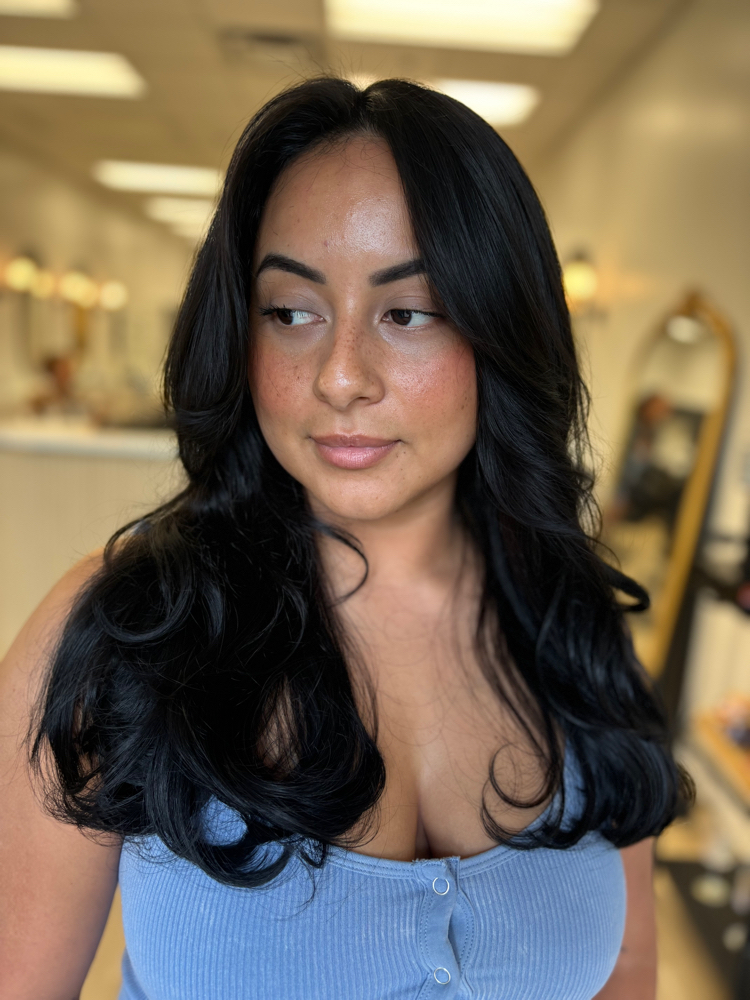 Layered Haircut And Blowout