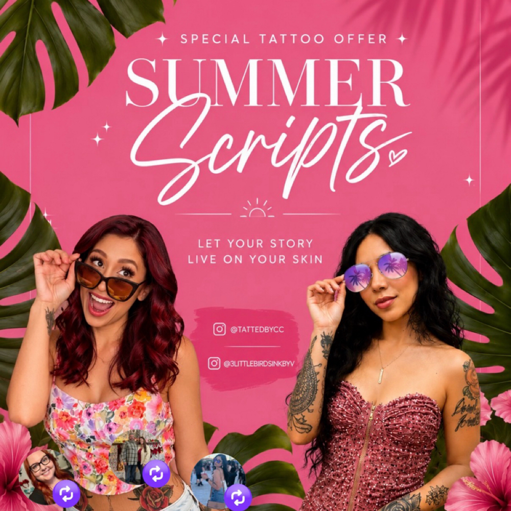 Summer Script Sale at 3 Little Birds Ink in Visalia, CA