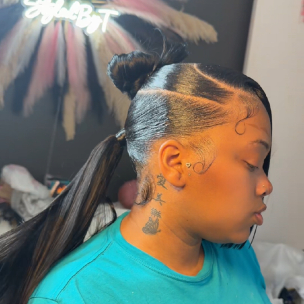 Double Pony (Hair Included) at Styled.By.T in Jackson, MS