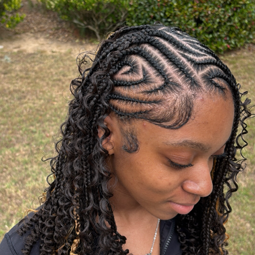 Fulani braids - shoulder length at Knotless By Mya in union city, GA