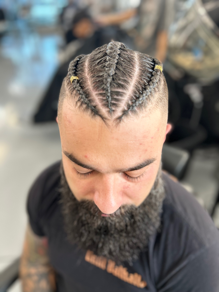 Braids + Haircut & Beard