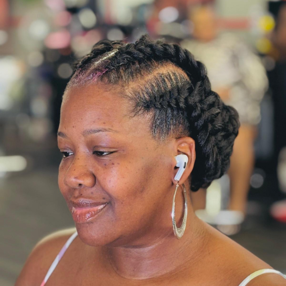 Butterfly braids hairstyle at Alizah’s Hair Salon in Indianapolis, IN