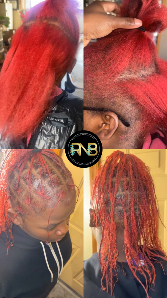 Bohemian Knotless On Natural Hair