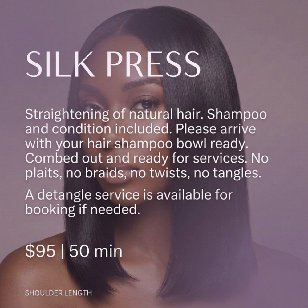Silk Press(Shoulder Length) at Hair by J’Rena’ in Lawrenceville, GA