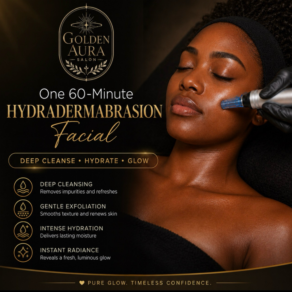 One Hydradermabrasion Facial at Golden Aura Salon in Concord, CA