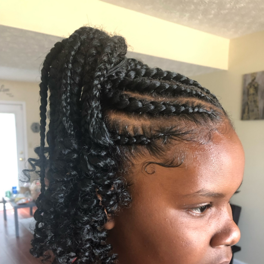 Braided updo at Twisted with Elegance in columbus, OH