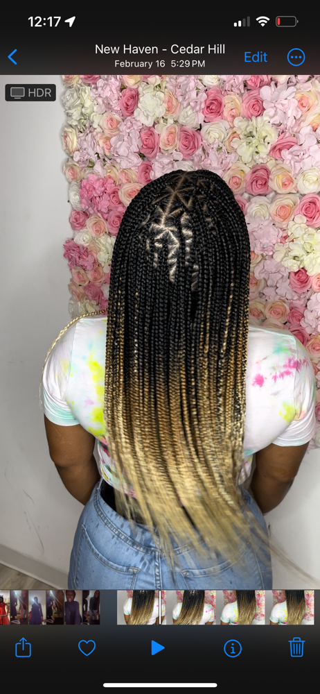Triangle Knotless Boho Mid Back