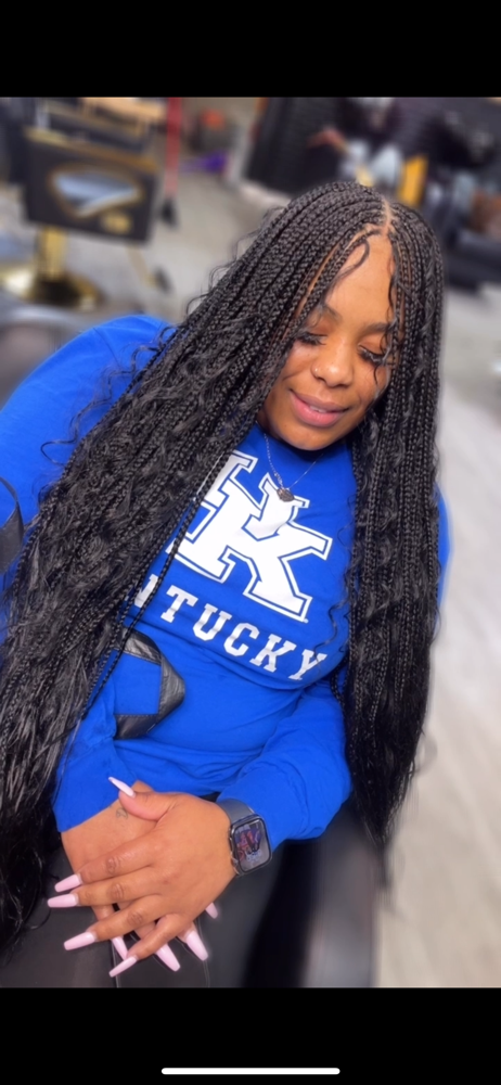 Small Boho Box Braids at Bre The Braider in Hazelwood, MO