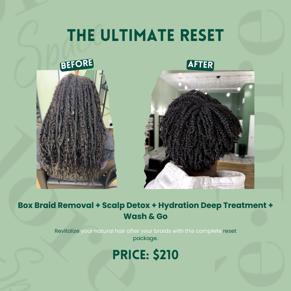 Box Braid Removal at Elore Beauty Space / Natural Hair Salon in New York, NY