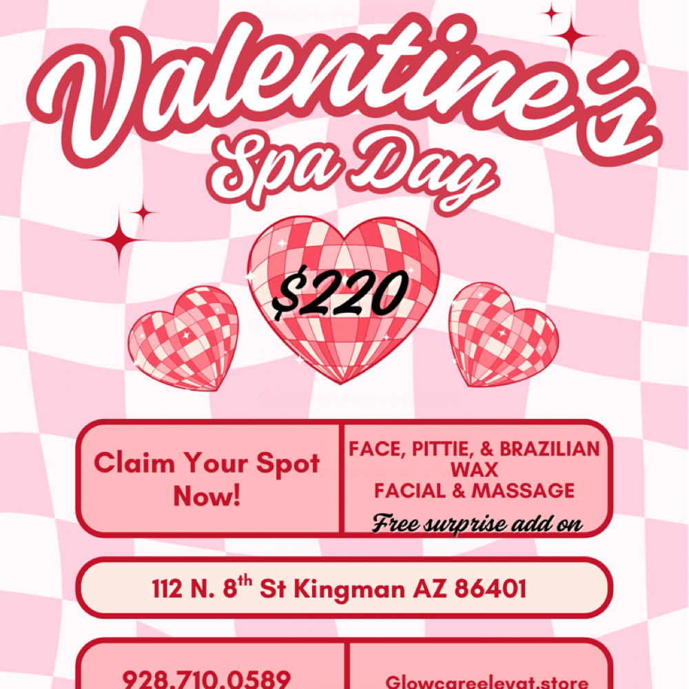 💋 Valentine’s Spa Day is HERE 💋 at Evergreen Beauty Co in Kingman, AZ