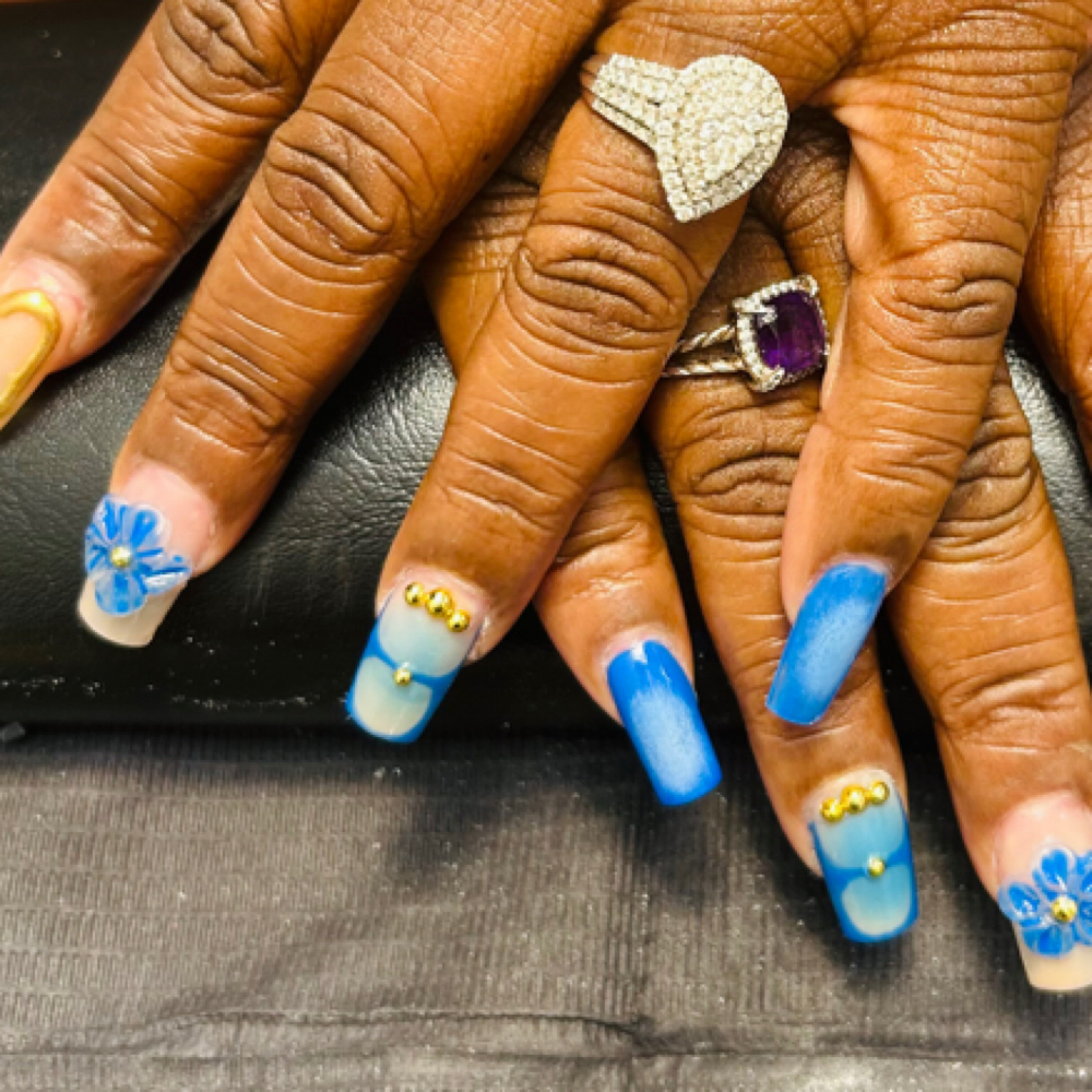 Ombre Nail Design at Glitter & Giggles Nail Spa in Gulfport, MS