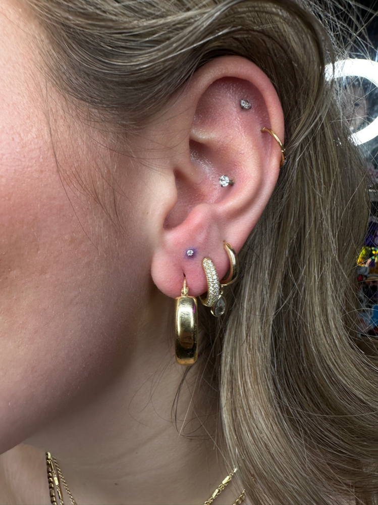 Stacked Lobe Piercing