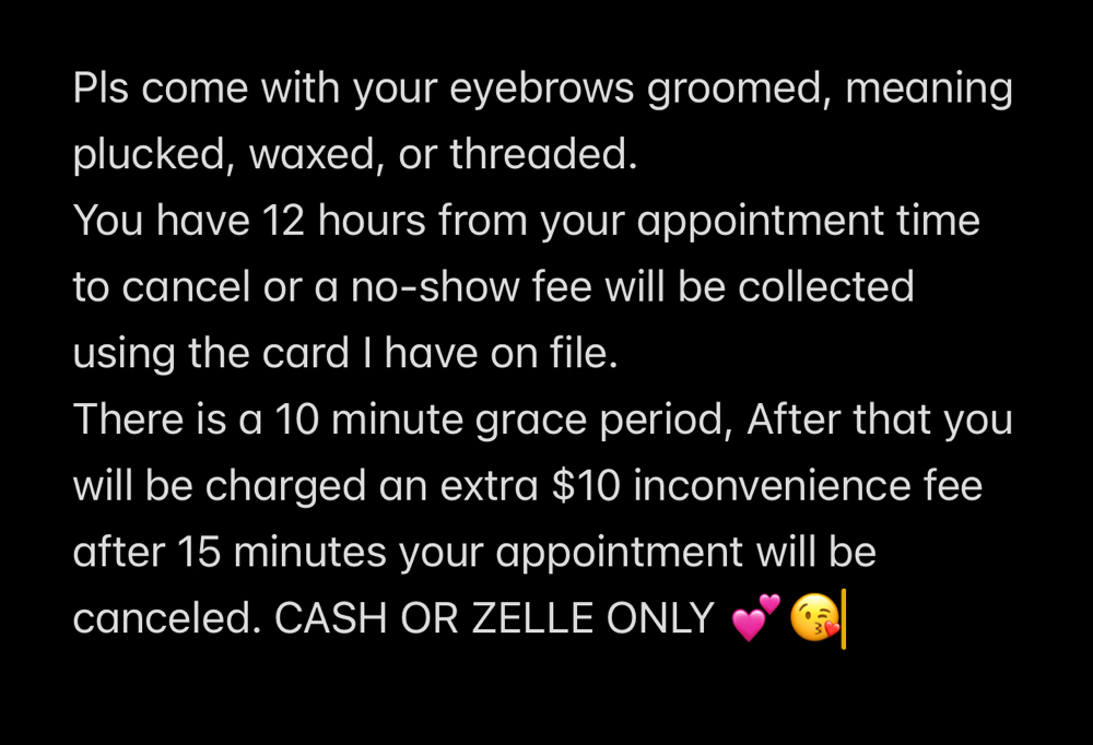 Read Policy! Do Not Book Under This