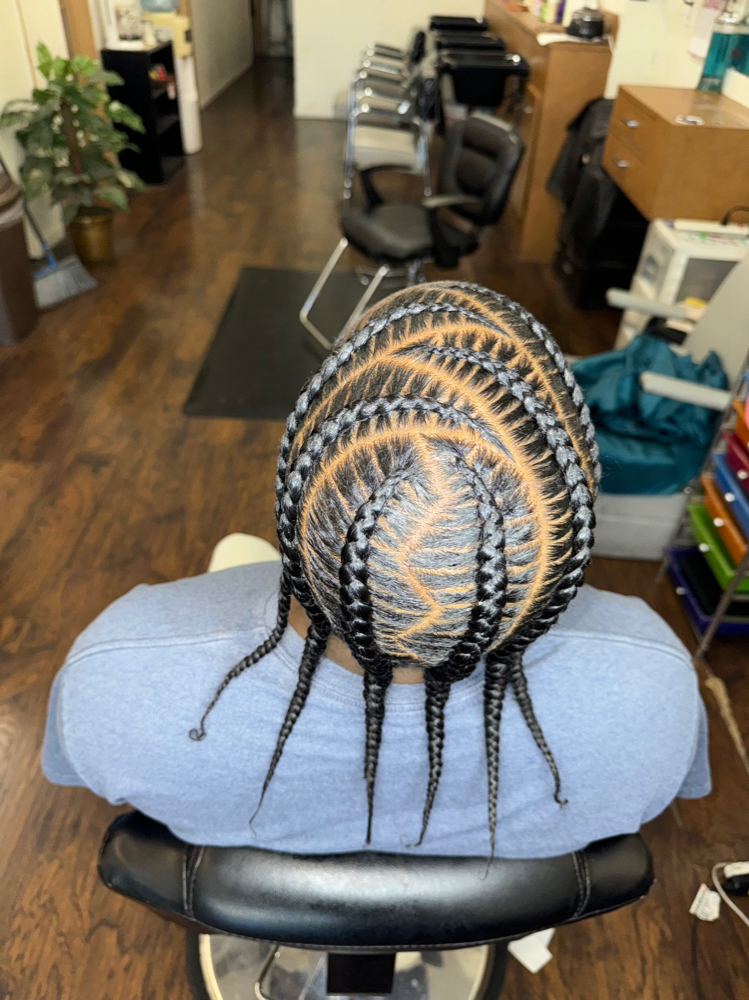 Men Braids With No Hair Added