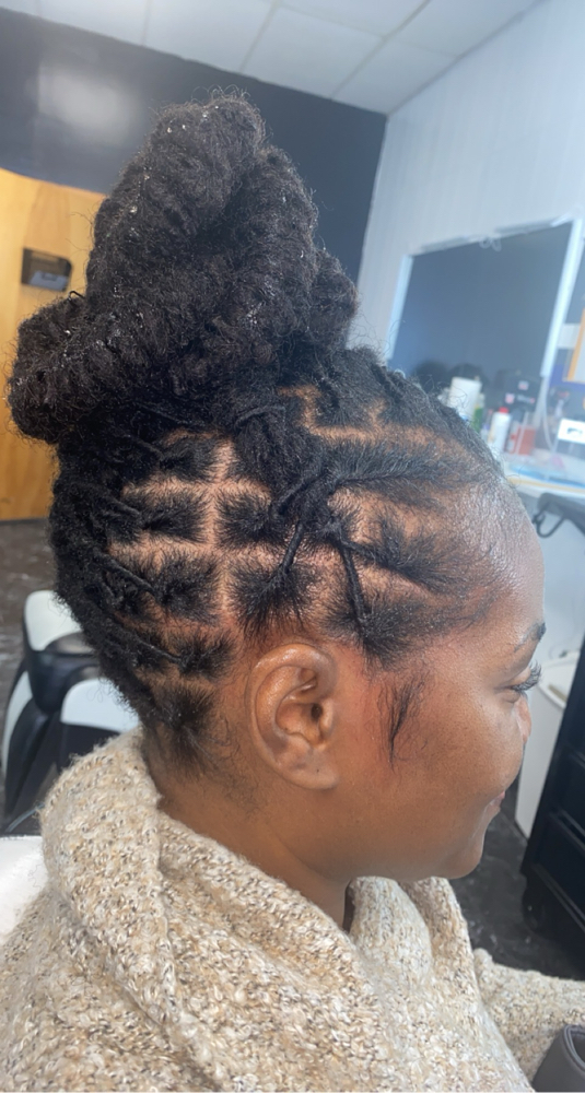 Loc Retwist & Updo Style