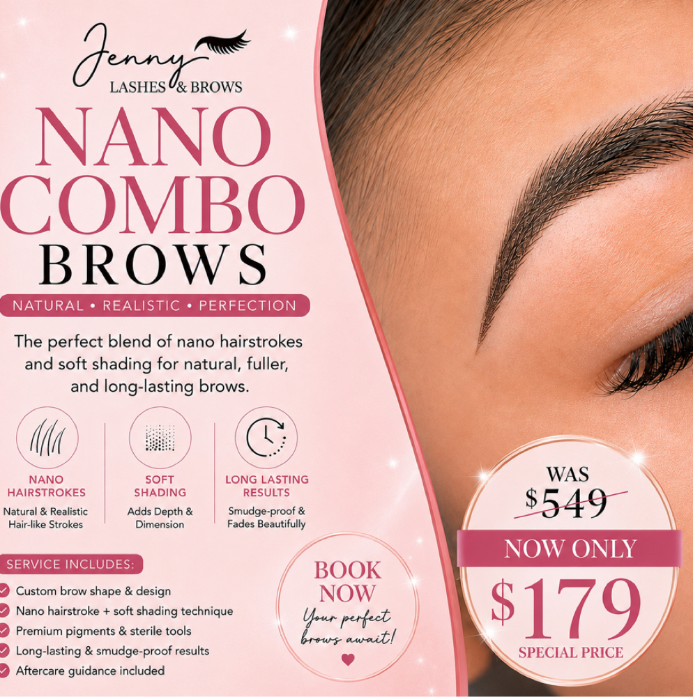 NANO COMBO BROWS - VIRGIN BROWS at Blink By Jenny lashes & brows studio in Jacksonville, FL