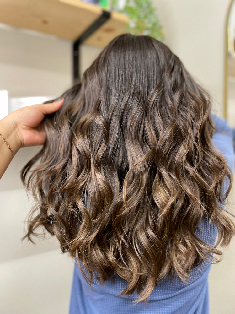 Full Balayage + Blowout at Hair by Shania.Sian in Hauppauge, NY