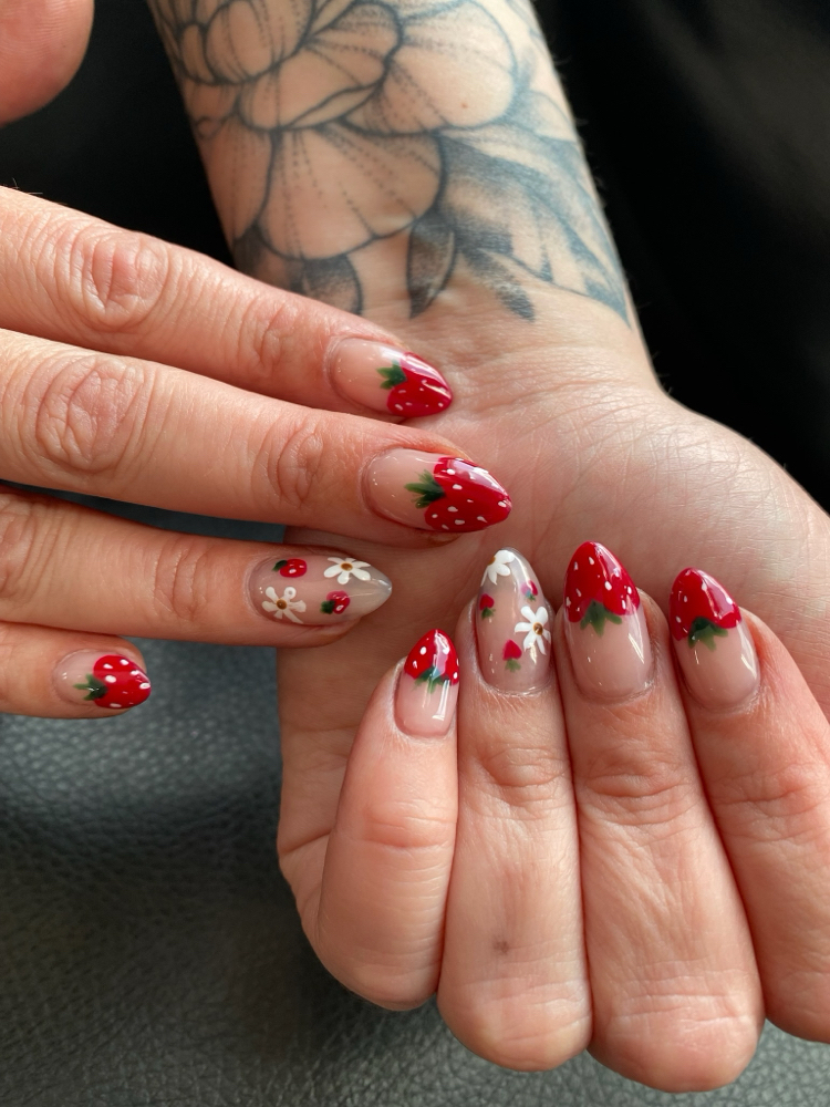 Hand Drawn Nail Art at Shell Nailed It in Kerman, CA