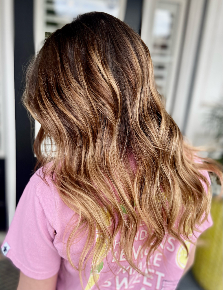 Balayage hair coloring