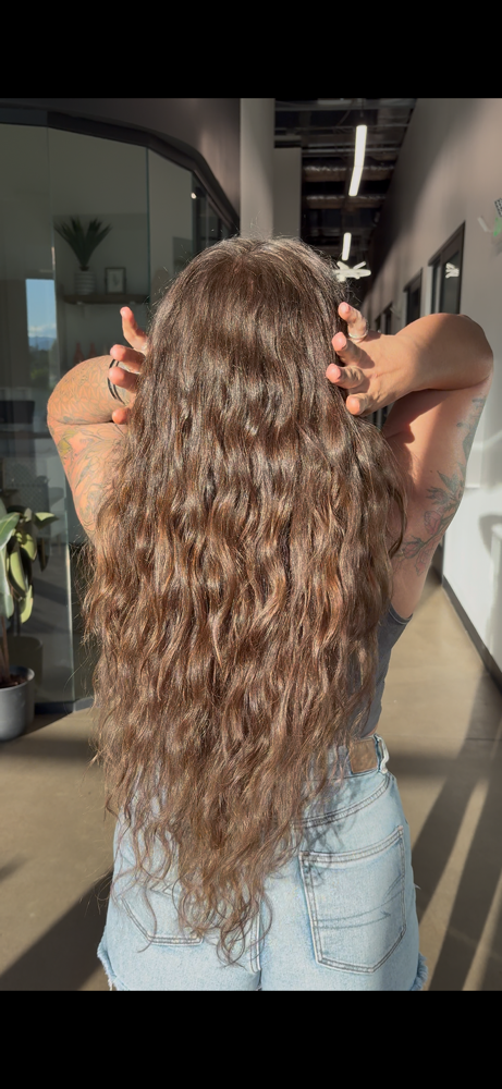 Root Touch Up + Haircut