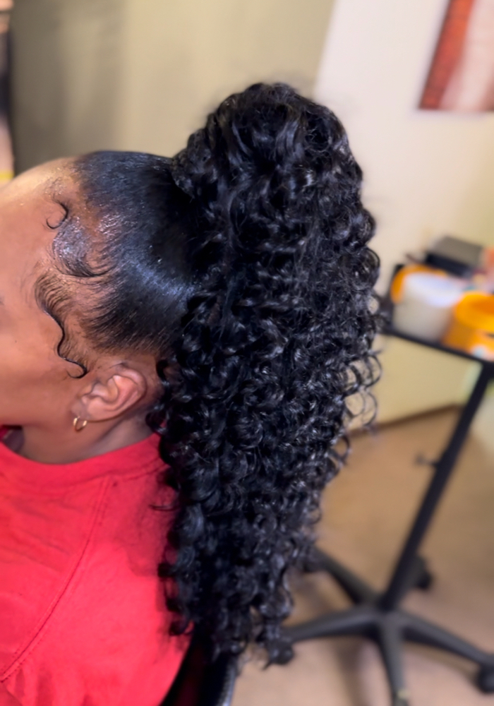 Half Up/Down Quick Weave