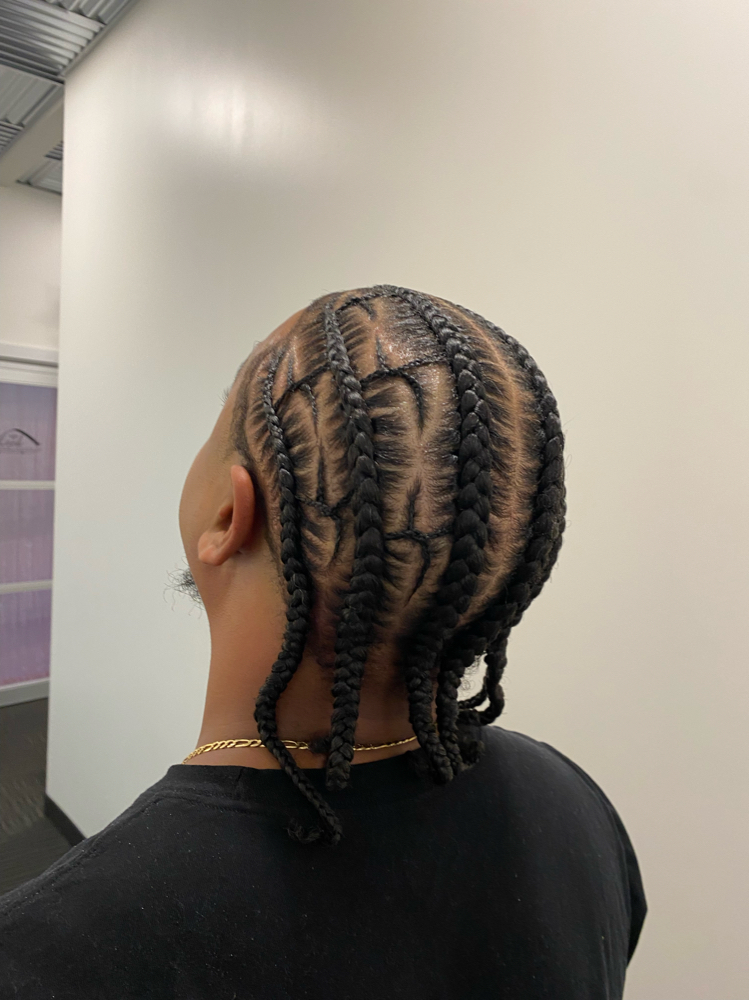 Mens Cornrows w/ Designs