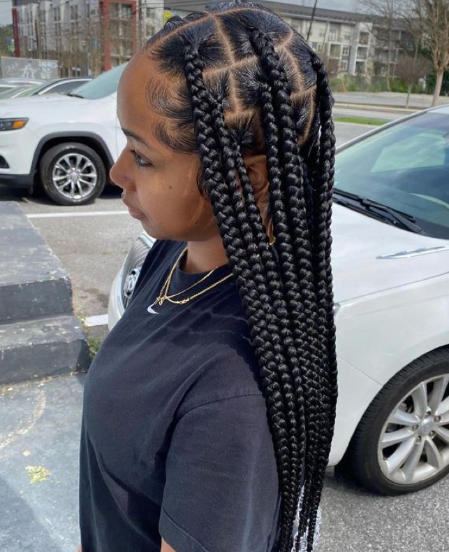 Jumbo Boxbraids W/hair at To Be Crowned By Nina Lynn in Emmaus, PA