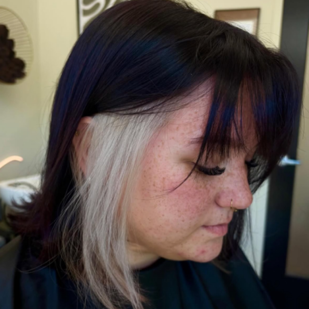 Face Frame Money Piece at goldies hair studio in Simpsonville, SC