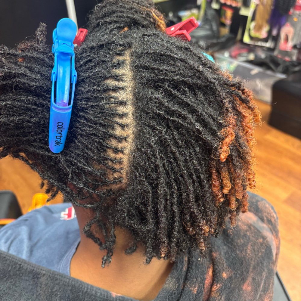 Microlock Retight 4-5 weeks at Alluring Locs by Choc in Salisbury, MD