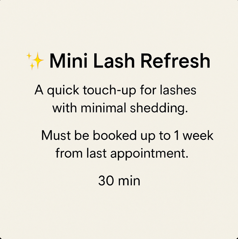 Mini Lash Refresh (30 min)