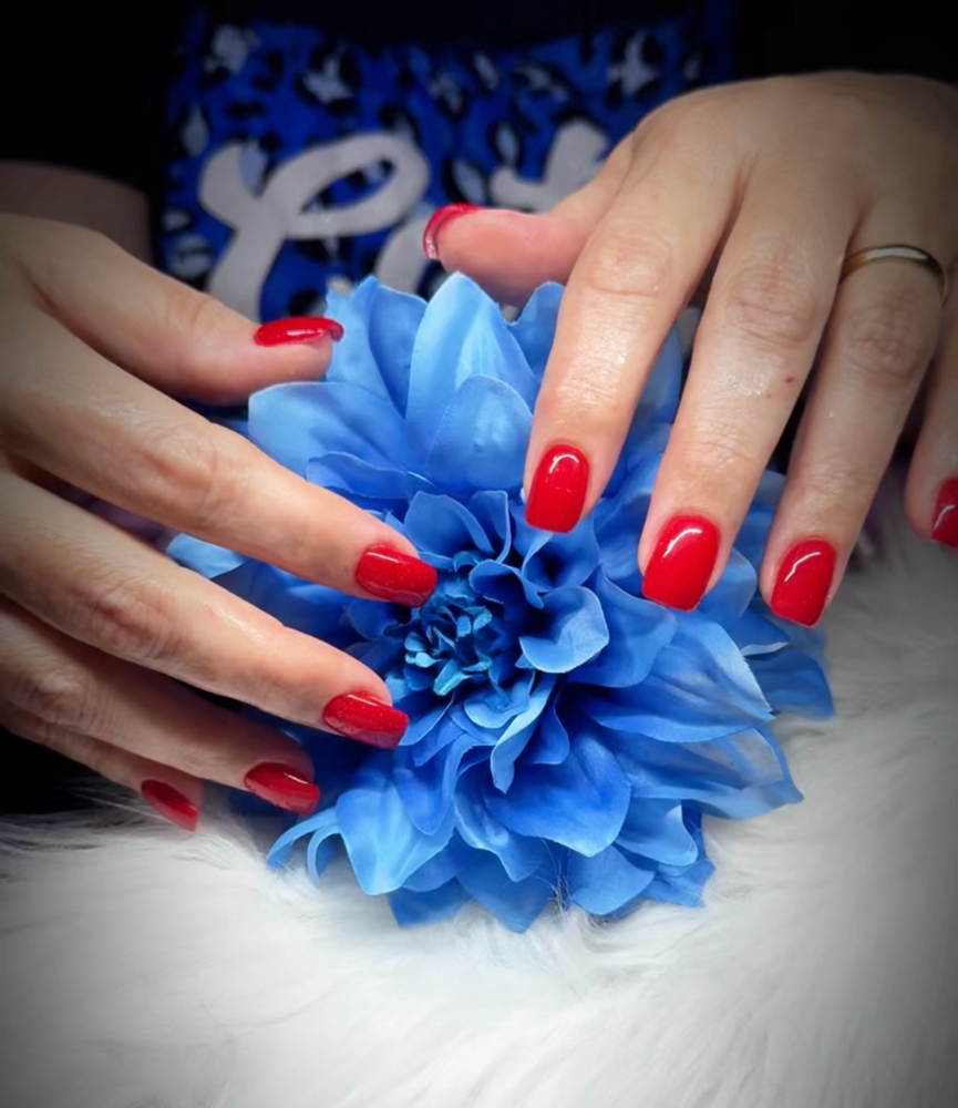 Acrylic Full Set With Gel Color/