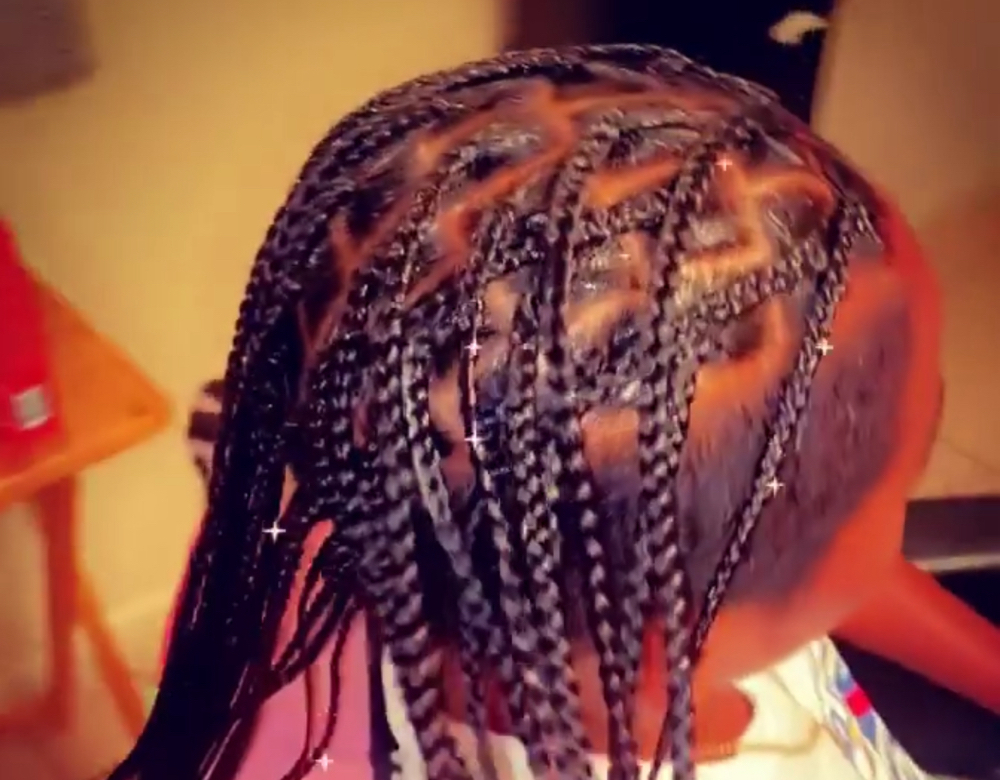Blow out Cut box braids/twist