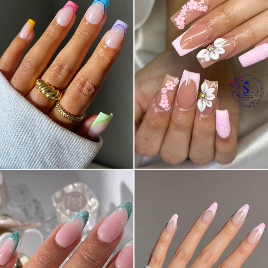 White and Colored Tips at LH Nails in Demorest, GA