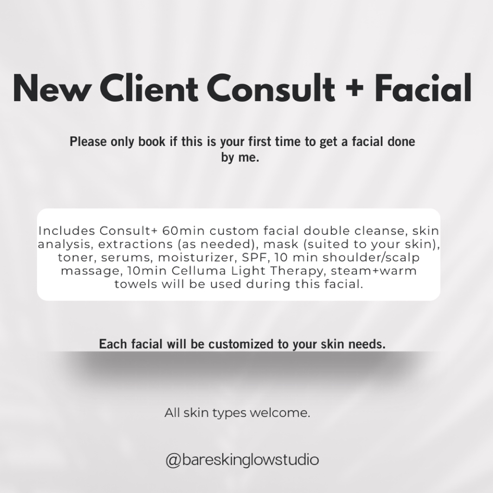 New Client Consult+Facial at Bare Skin Glow Studio in Vacaville, CA