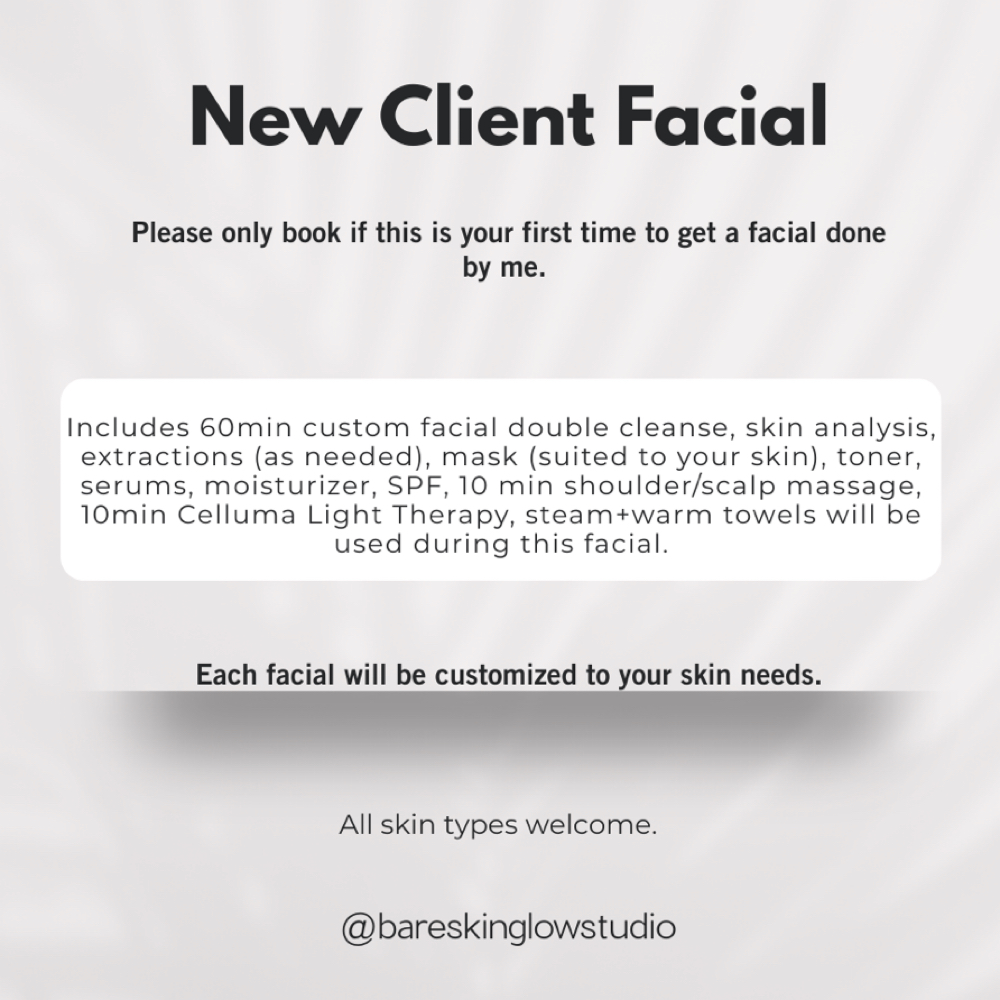 New Client Facial at Bare Skin Glow Studio in Vacaville, CA