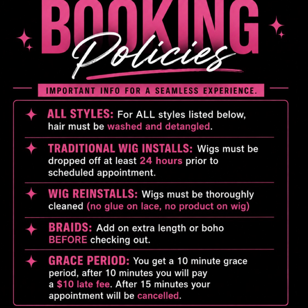 POLICIES *do not add* at TheAnnaExperience in Racine, WI
