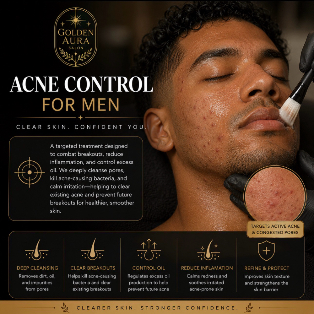Acne Control for Men at Golden Aura Salon in Concord, CA